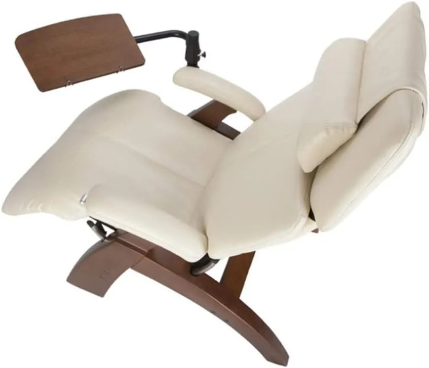 Human Touch PC-420 Manual Zero Gravity Perfect Chair Recliner Performance Upholstery Package Walnut   Laptop Desk - Oak Premium Leather