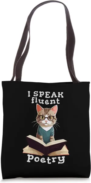 I speak fluent poetry, Poem Literature Poesy Art Poetry slam Tote Bag