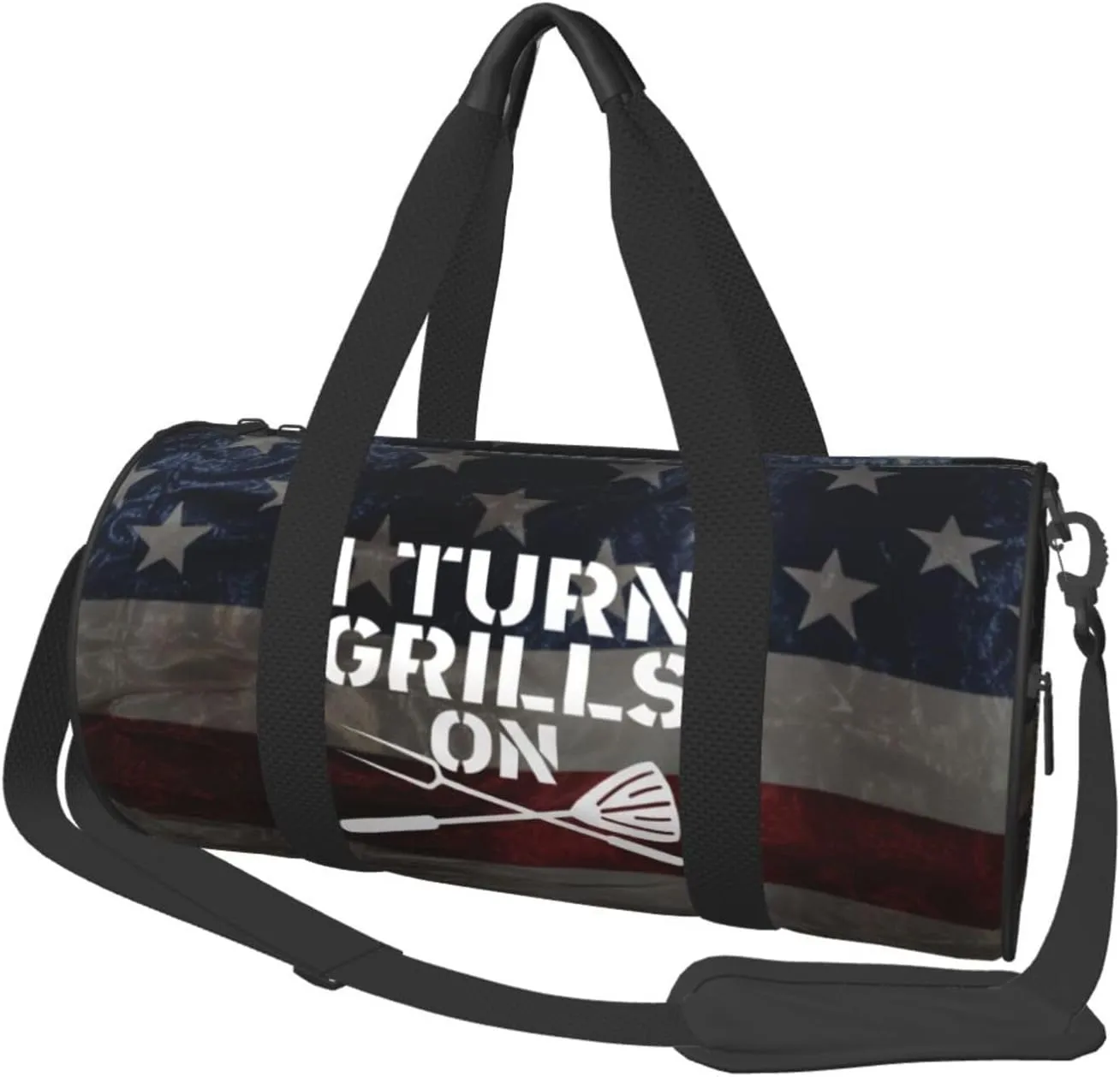 I Turn Grills On Duffel Bag Gym Bag Travel Sports Tote Large Foldable Beach Swim Yoga4