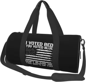 I Voted Red You Voted Blue Don'T Blame Me This Shit'S On You Duffel Bag Gym Bag Travel Sports Tote Large Foldable Beach Swim Yoga4