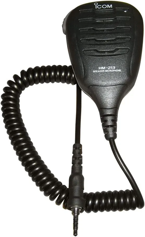 ICOM HM-213 Waterproof Floating Speaker/Microphone, Black, One Size