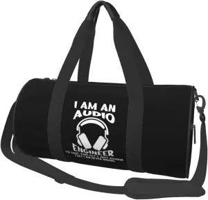 I'M A Sound Engineer To Save Time Duffel Bag Gym Bag Travel Sports Tote Large Foldable Beach Swim Yoga1