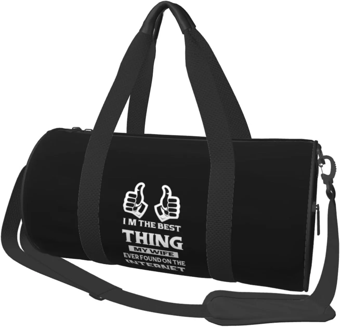 I'M The Best Thing My Wife Ever Found On The Internet2 Duffel Bag Gym Bag Travel Sports Tote Large Foldable Beach Swim Yoga9