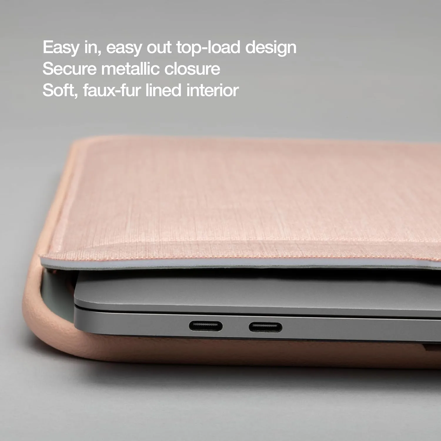 Incase ICON Sleeve with Woolenex - MacBook Pro 14 inch Case - 2024, 2023, 2022, 2021, M4, M3, M2, M1 - Fitted MacBook Case, Laptop Sleeve, Hard Cover, Durable, Lightweight - Blush Pink