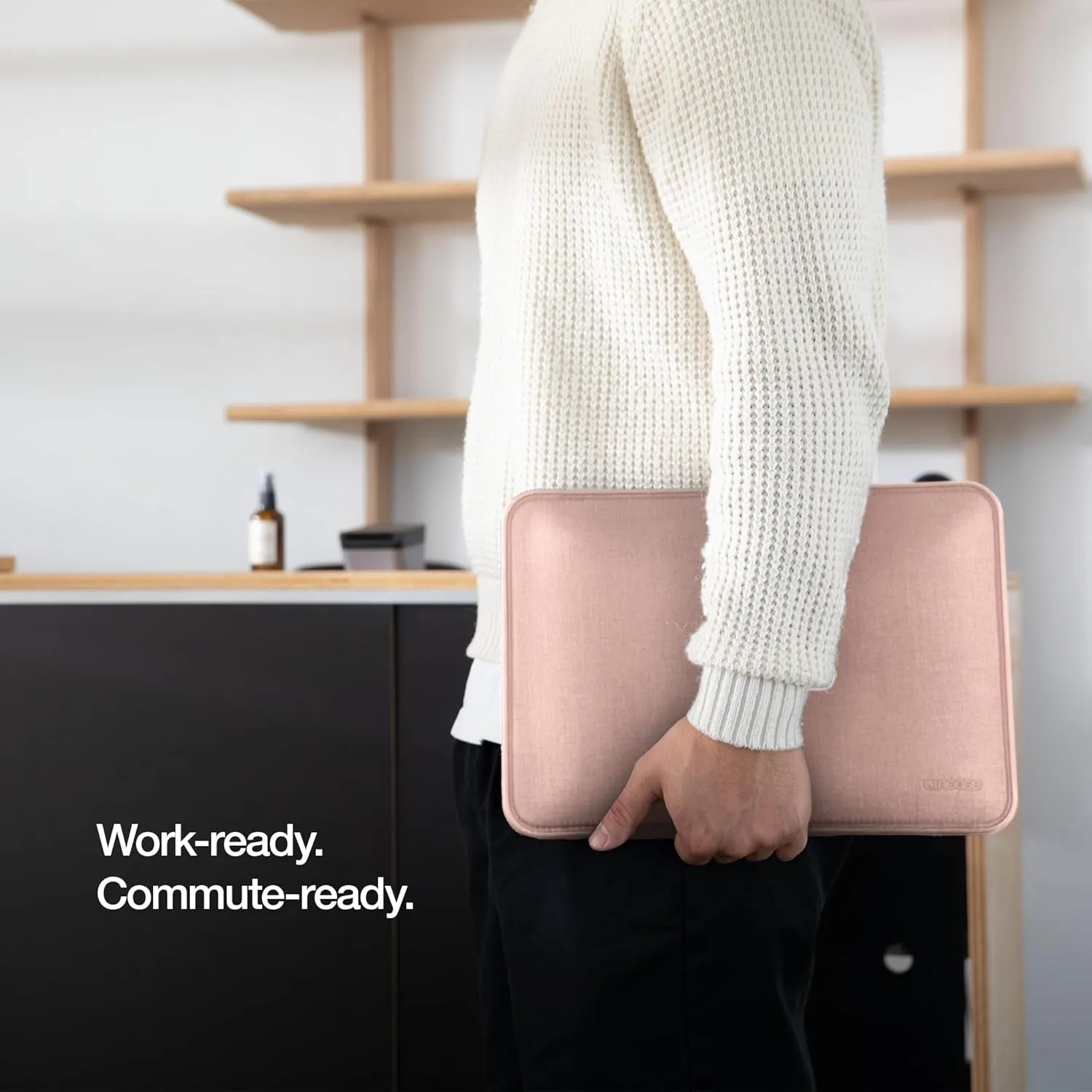 Incase ICON Sleeve with Woolenex - MacBook Pro 14 inch Case - 2024, 2023, 2022, 2021, M4, M3, M2, M1 - Fitted MacBook Case, Laptop Sleeve, Hard Cover, Durable, Lightweight - Blush Pink