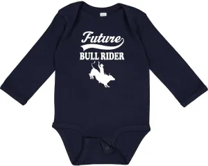 inktastic Future Bull Rider Rodeo Riding Long Sleeve Creeper