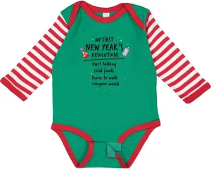 inktastic My First New Year's Resolutions Long Sleeve Creeper