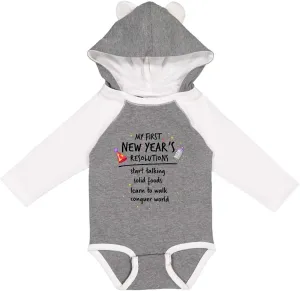 inktastic My First New Year's Resolutions Long Sleeve Creeper