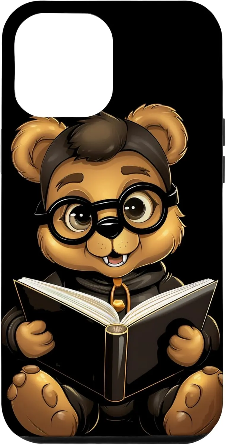 iPhone 14 Plus Marmot Bookbook Funny Bookworm Librarian Reader Kids Case
