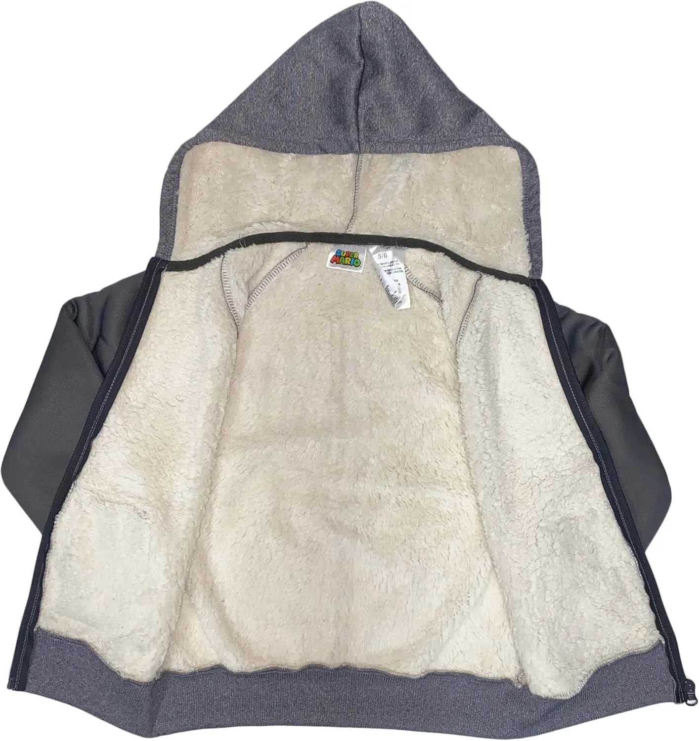 Isaac Morris Limited Super Mario Little & Big Boys Sherpa Zip Hoodie