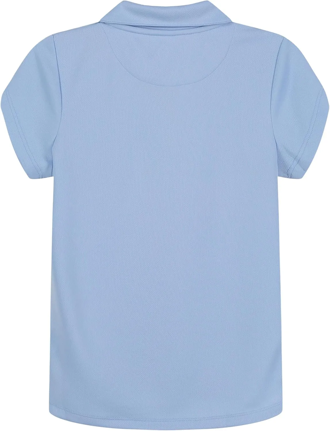 IZOD Girls' School Uniform Short Sleeve Polo Shirt, Button Closure, Moisture Wicking/Performance Material, Fade Resistant