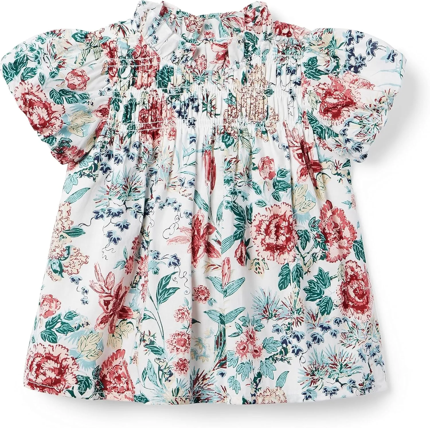 Janie and Jack Girl's Floral Smocked Blouse (Toddler/Little Kids/Big Kids)