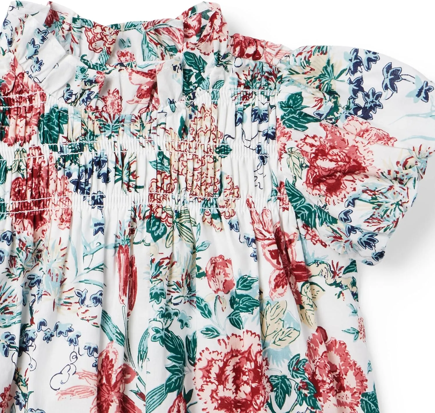 Janie and Jack Girl's Floral Smocked Blouse (Toddler/Little Kids/Big Kids)