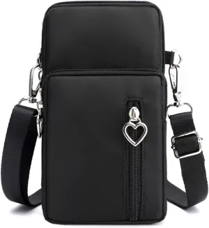 JANKS Small Crossbody Bag for Women - Mini Phone Purses with Crossbody Strap and Wallet - Nylon Arm Bag