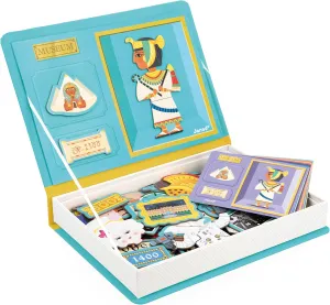 Janod - Magnéti'Book Histoire - Magnetic Educational Game 60 Magnets   12 Models - Children's Toy Made of Cardboard - Develops Fine Motor Skills and Imagination - Suitable for Ages 3 and Above