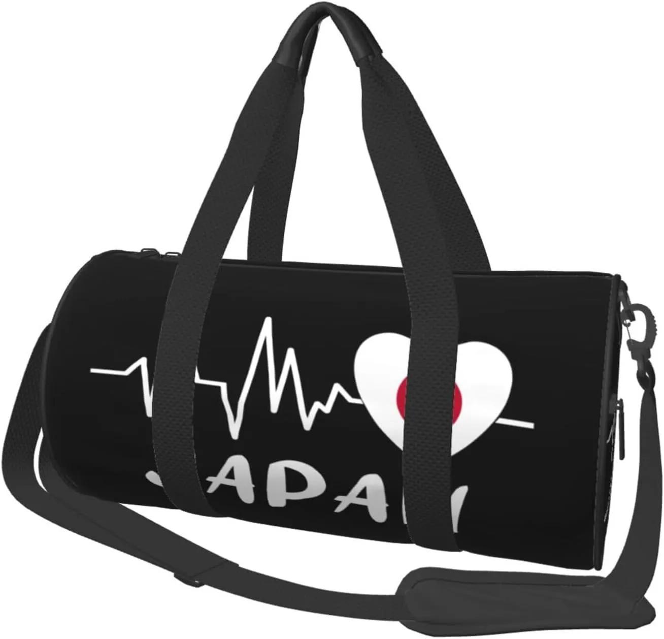 Japan Heartbeat Duffel Bag Gym Bag Travel Sports Tote Large Foldable Beach Swim Yoga3