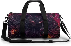 Japanese Samurai Graphic Duffelbag Utility Bag Lightweight Duffelbag Picnic Bags Gym Satchel Durable Handbag Sports Duffel Bags 17.7in/9in/9in