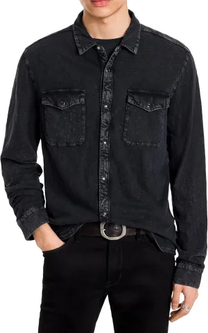 John Varvatos ARVON Western Shirt Mineral Black XL