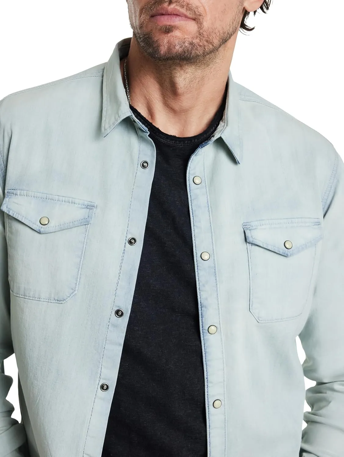 John Varvatos Men's Marshall Western Shirt