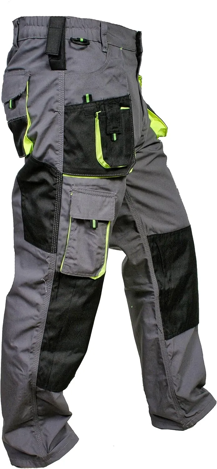 Juicy Trendz Men's Work Pants – Heavy-Duty Relaxed Fit Utility Cargo Trousers for Construction, Carpenter & Outdoor Work