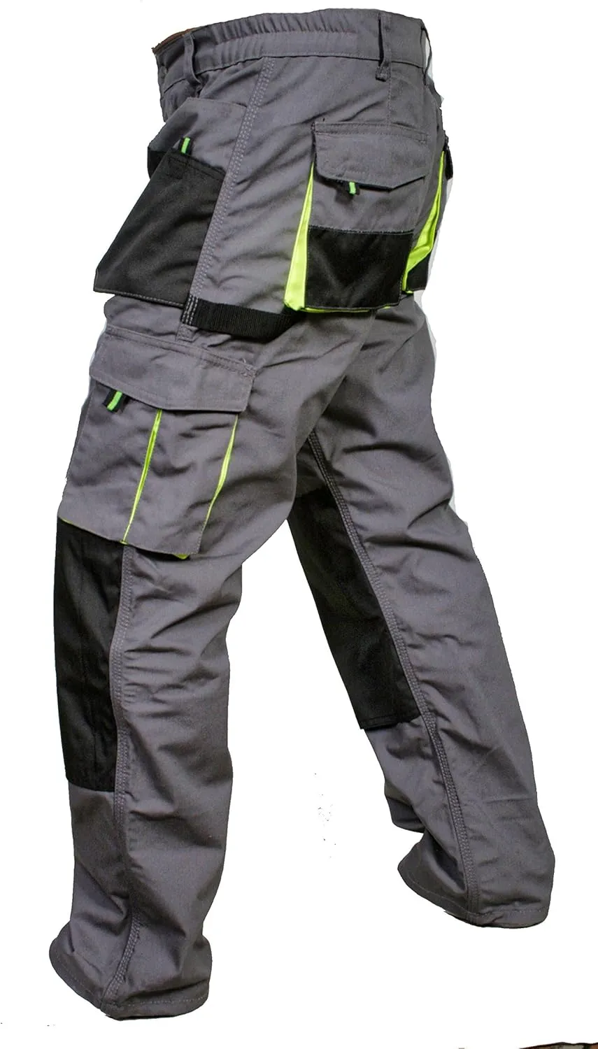 Juicy Trendz Men's Work Pants – Heavy-Duty Relaxed Fit Utility Cargo Trousers for Construction, Carpenter & Outdoor Work