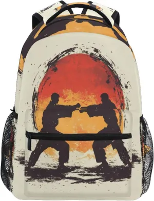 Karate Master Boys Girls Kids School Backpacks Bookbag, School Bag Travel Backpack Daypack