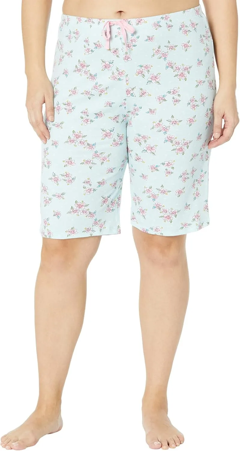 Karen Neuburger Short Sleeve V-Neck Bermuda PJ Set