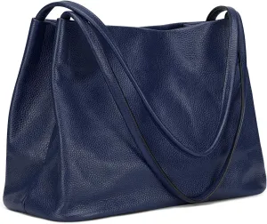 Kattee Leather Tote Bags for Women, Casual Shoulder Hobo Purses and Handbags, Top Magnetic Snap Closure