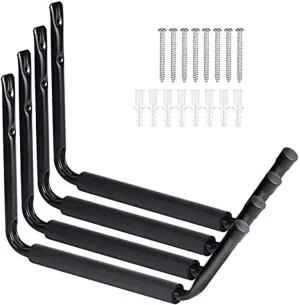 Kayak Storage Hanger, 4 Pcs Indoor Kayak Utility Hooks Rack, Heavy Duty Garage Hangers Wall Mount for Yacht Kayak Baseball Bats