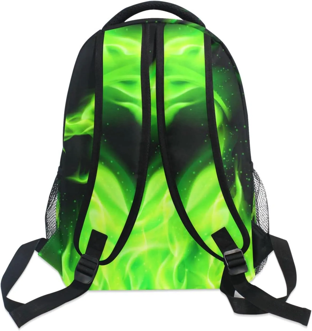 Kcldeci Personalized Dragon Backpack Custom Green Fire Dragon Kids Backpacks School Bag Bookbag Schoolbag Daypack Travel Bag