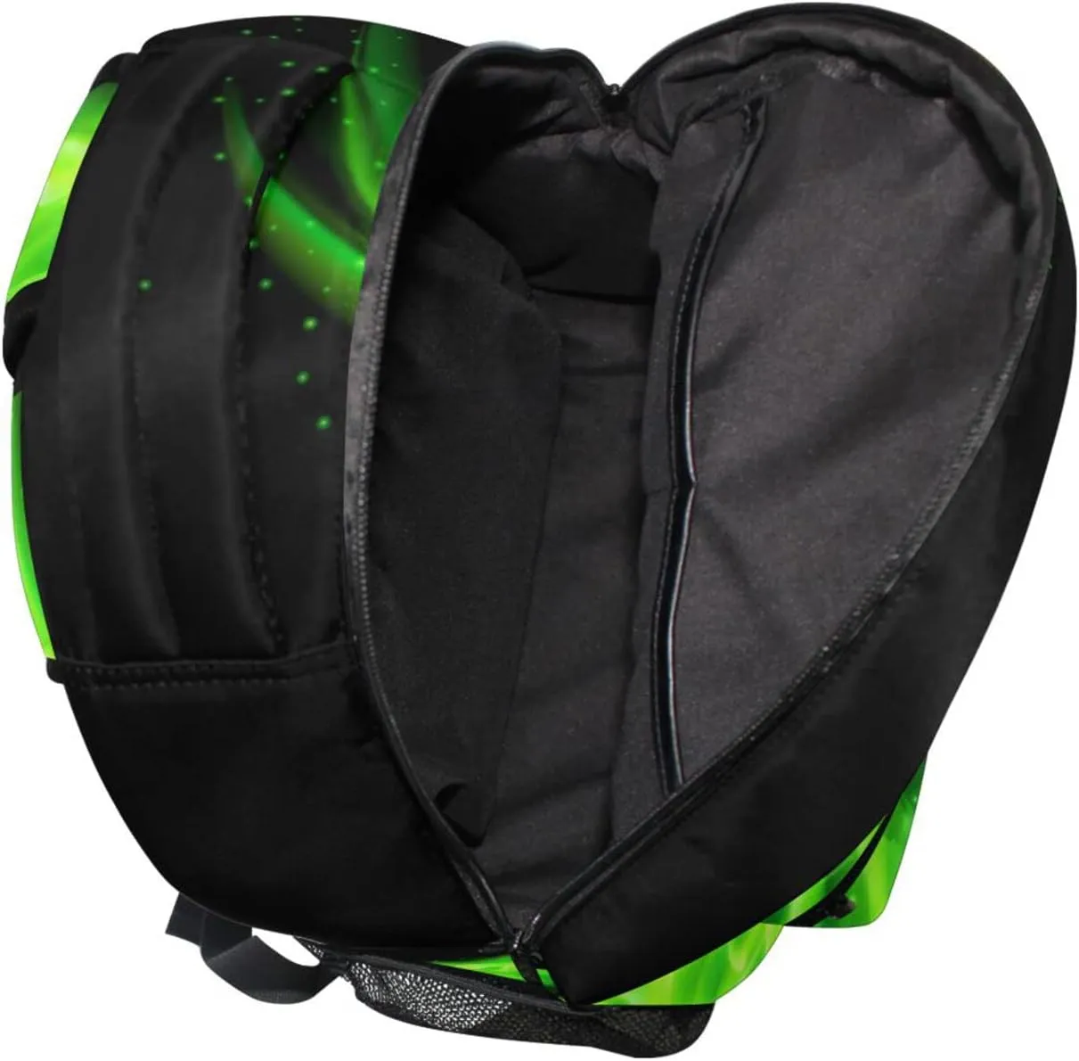 Kcldeci Personalized Dragon Backpack Custom Green Fire Dragon Kids Backpacks School Bag Bookbag Schoolbag Daypack Travel Bag