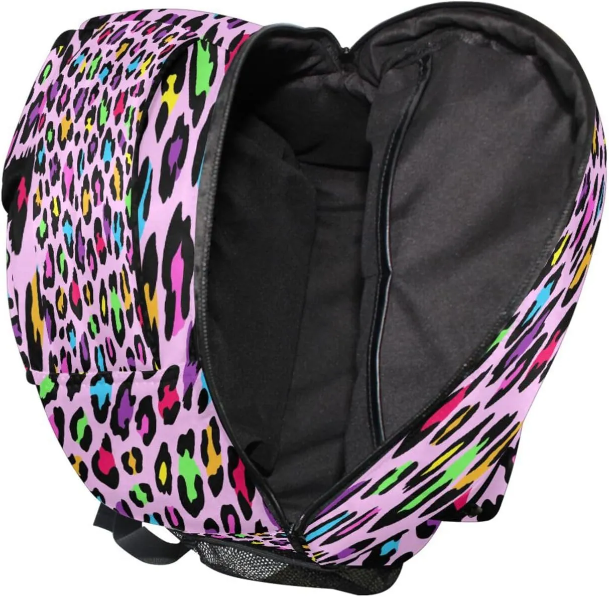 Kcldeci Toddler Backpack for School Rainbow Cheetah Leopard Boys Girls Kids School Bags Bookbag Elementary Children Bookbags Casual Travel Back Pack