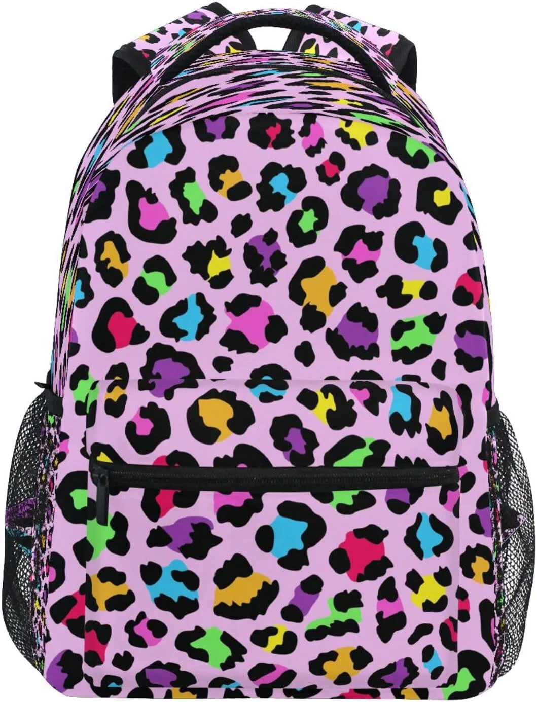 Kcldeci Toddler Backpack for School Rainbow Cheetah Leopard Boys Girls Kids School Bags Bookbag Elementary Children Bookbags Casual Travel Back Pack