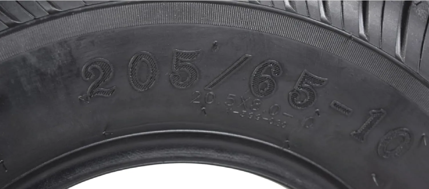 Kenda K399 205/65-10 Loadstar Trailer Tire Bias-Ply Tire for Superior Towing Performance with Enhanced Stability for Utility Trailers, Cargo Trailers, and Boats with Kenda Keychain (4 Pack)