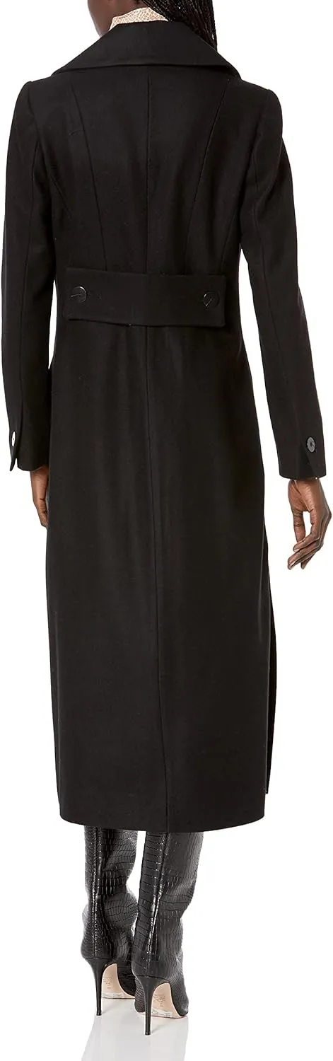 Kenneth Cole Women's Classic Double Breasted Wool Maxi Coat