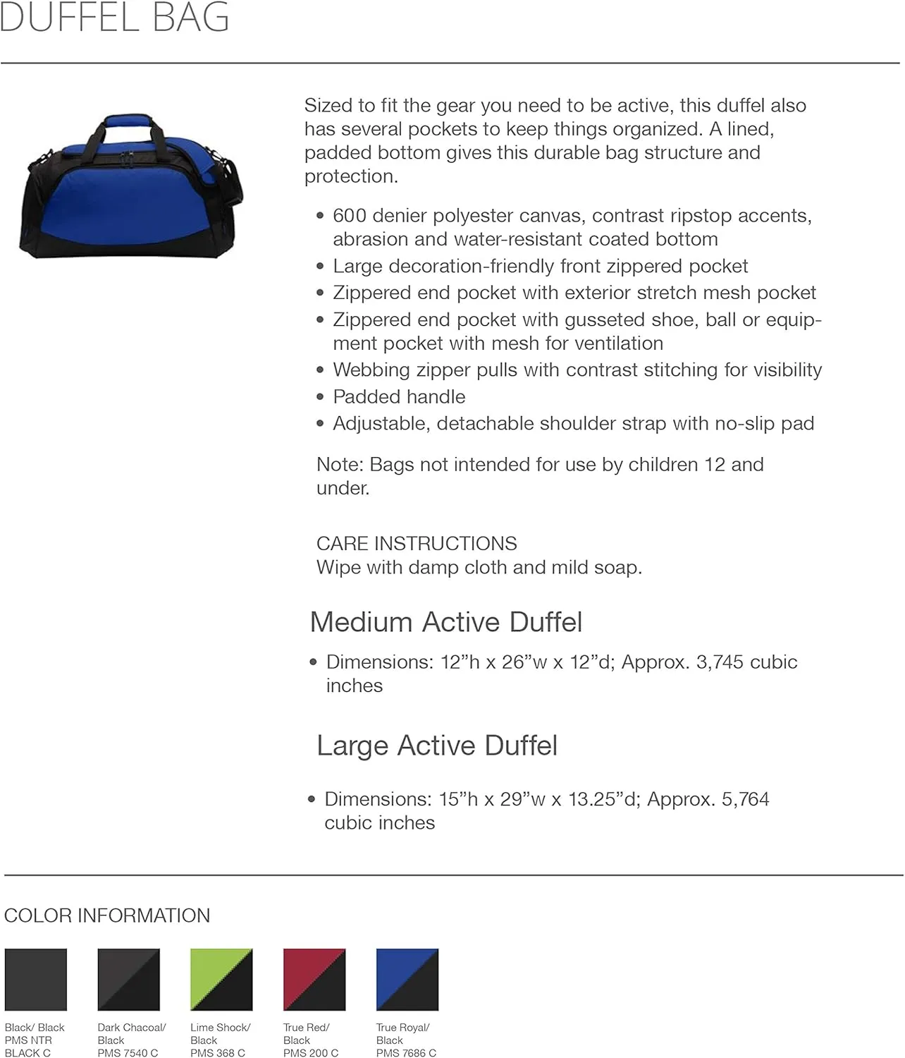 Kent State University Active Duffel Bag - KSU Travel Tote (M 12"H x 26"W x 12"D, Black)