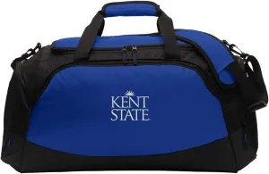 Kent State University Active Duffel Bag - KSU Travel Tote (M 12"H x 26"W x 12"D, Royal)