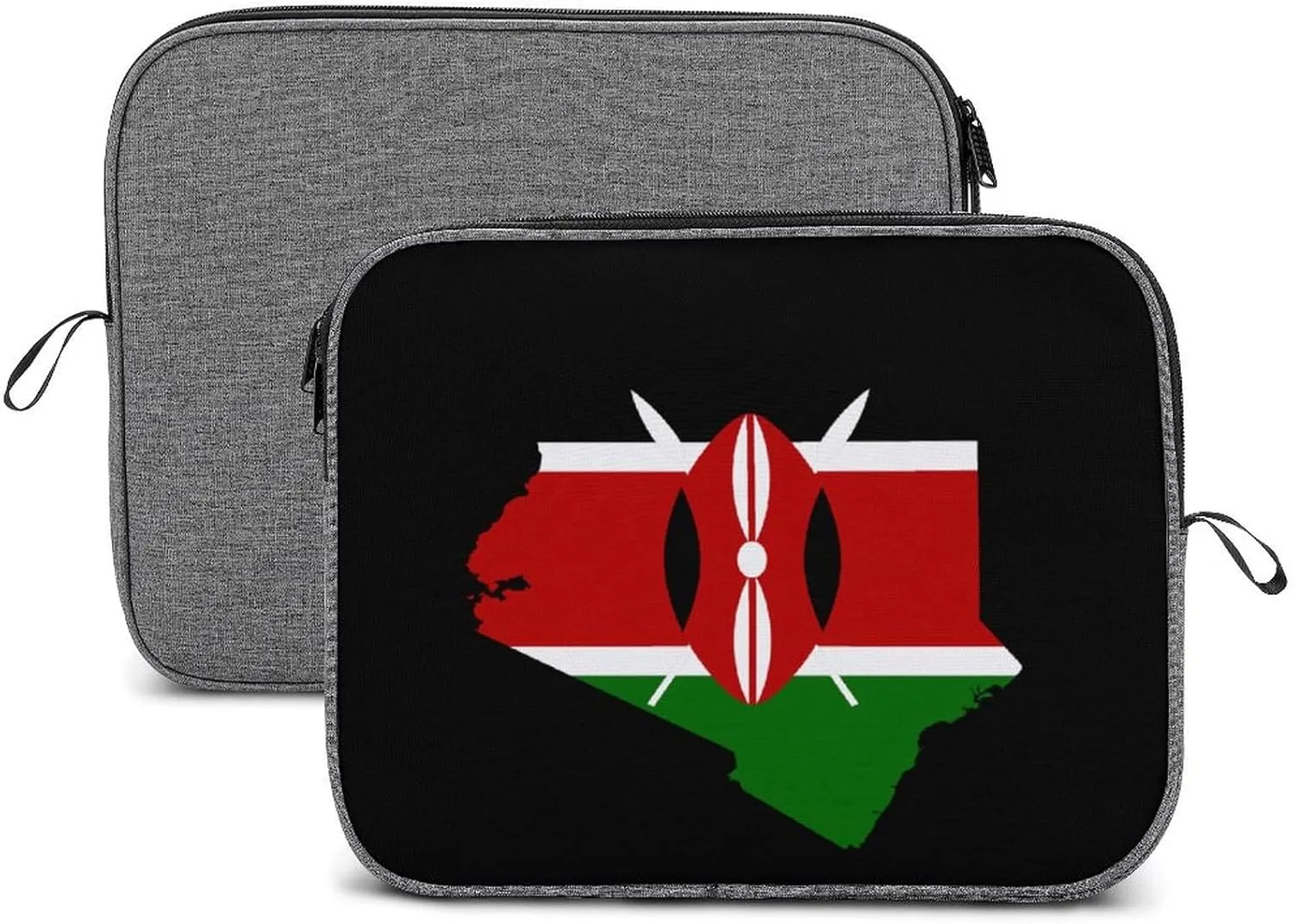 Kenya Flag Map Laptop Bag Lightweight Laptop Sleeve Case Durable Briefcase Carrying Case for Men Women 13inch