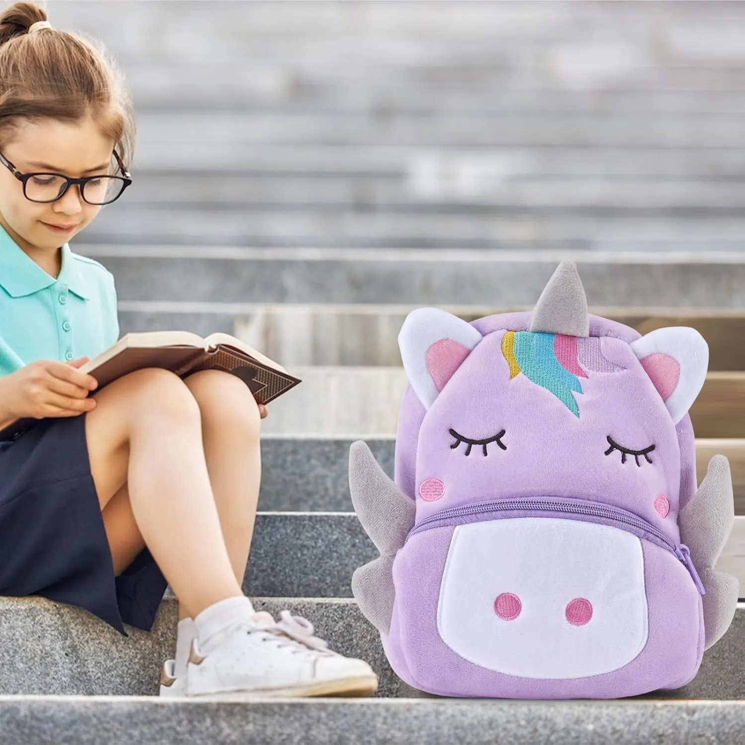 Kids Backpack for Boys Girls, Cute Toddler Backpack Preschool Kindergarten Child Bookbag, Mini Travel Bag for Ages 2-6 Year Old Birthday Gift