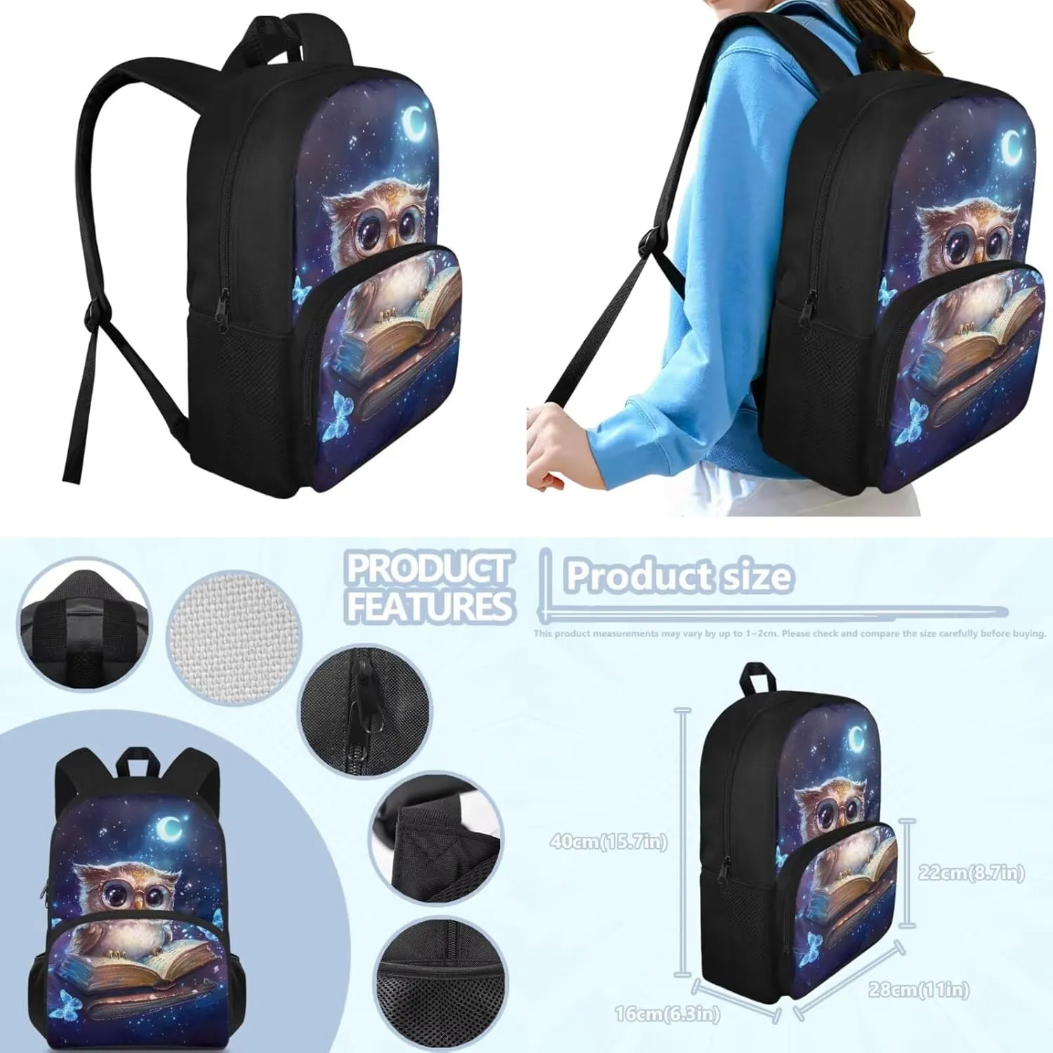 Kids School Backpack,15" Cartoon Schoolbag 3 Piece Lightweight Ruggedly Reinforced Shoulder Book Bag for Boys Large Capacity Back to School Children Supplies Birthday