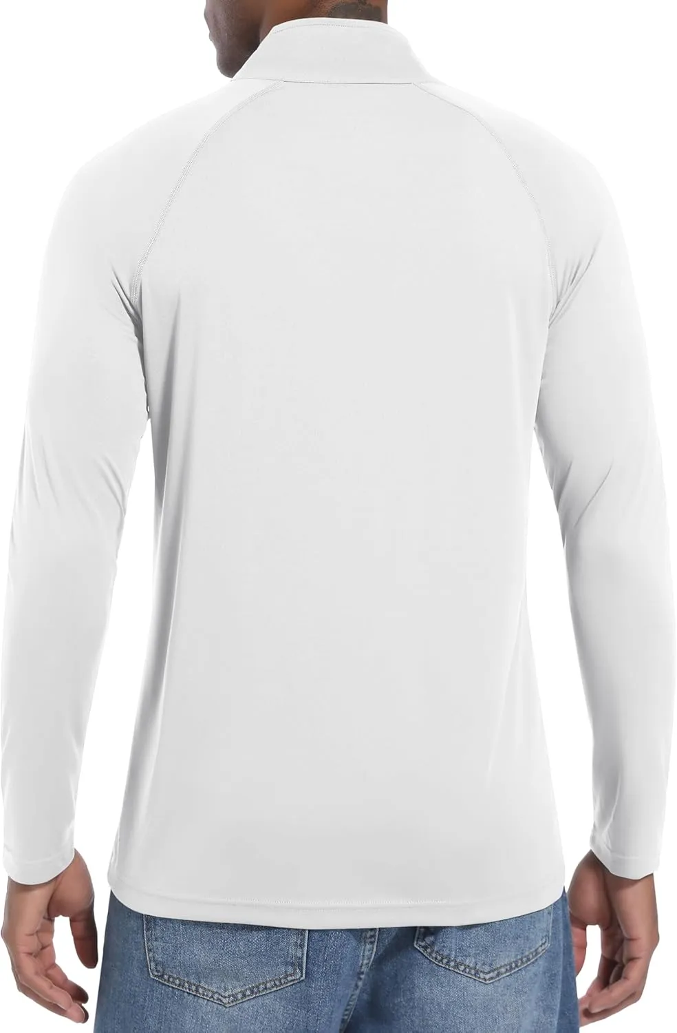KINSWT Men's Long Sleeve UPF 50  Golf Shirts 1/4 Zip Pullover Lightweight SPF UV Sun Protection Quarter Zip Shirts