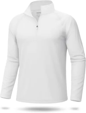 KINSWT Men's Long Sleeve UPF 50  Golf Shirts 1/4 Zip Pullover Lightweight SPF UV Sun Protection Quarter Zip Shirts
