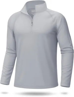 KINSWT Men's Long Sleeve UPF 50  Golf Shirts 1/4 Zip Pullover Lightweight SPF UV Sun Protection Quarter Zip Shirts