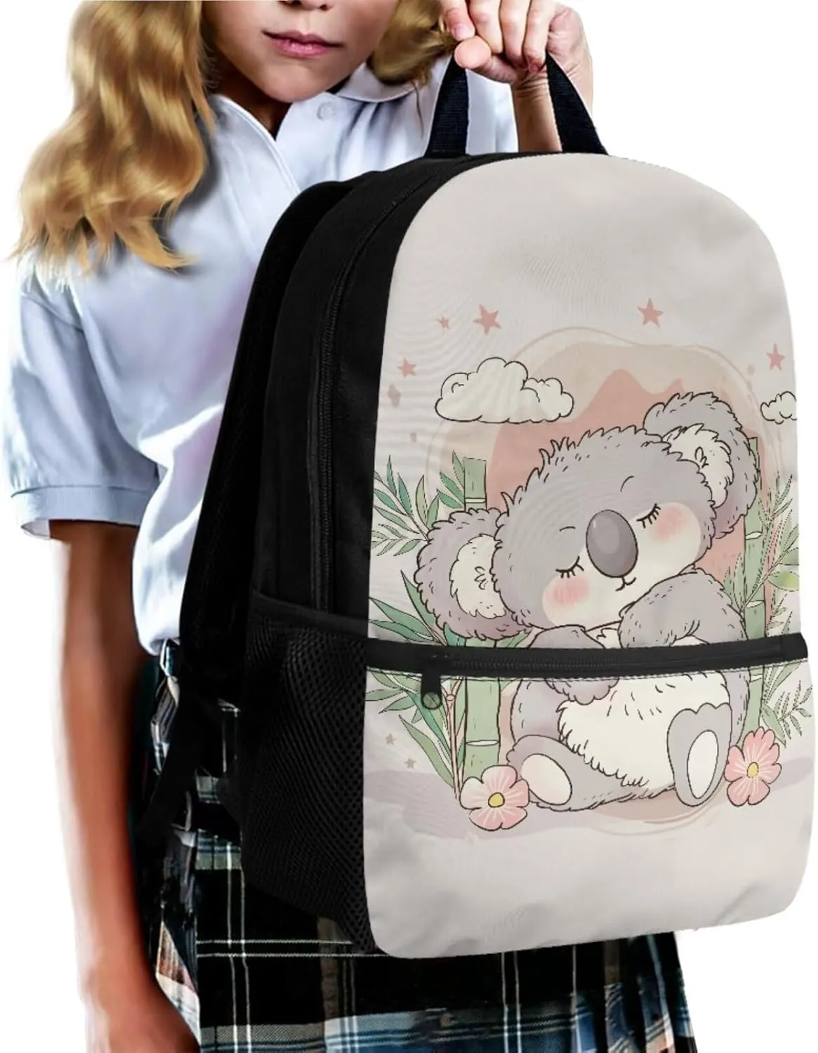 Koalas Print Boys Backpacks for Elementary with Lunch Box 3rd to 5th Grade School Bag for Teen Girls and Cute Pencil Case for Middle School Primary School