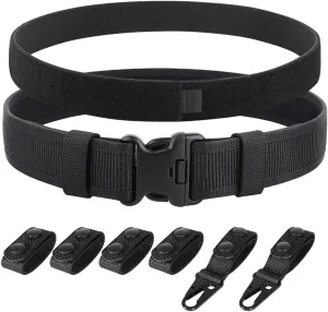 KRYDEX Duty Belts Law Enforcement 2 Inch Police Belt Nylon Duty Belt with Belt Keepers