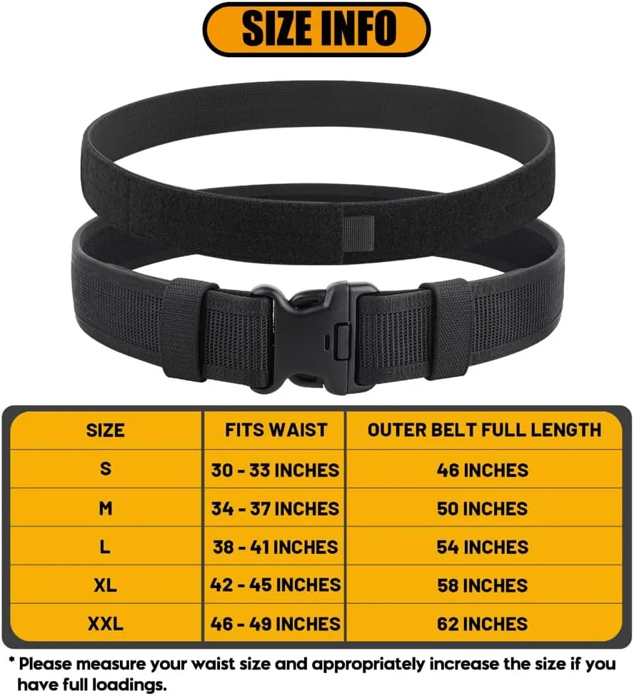 KRYDEX Duty Belts Law Enforcement 2 Inch Police Belt Nylon Duty Belt with Belt Keepers