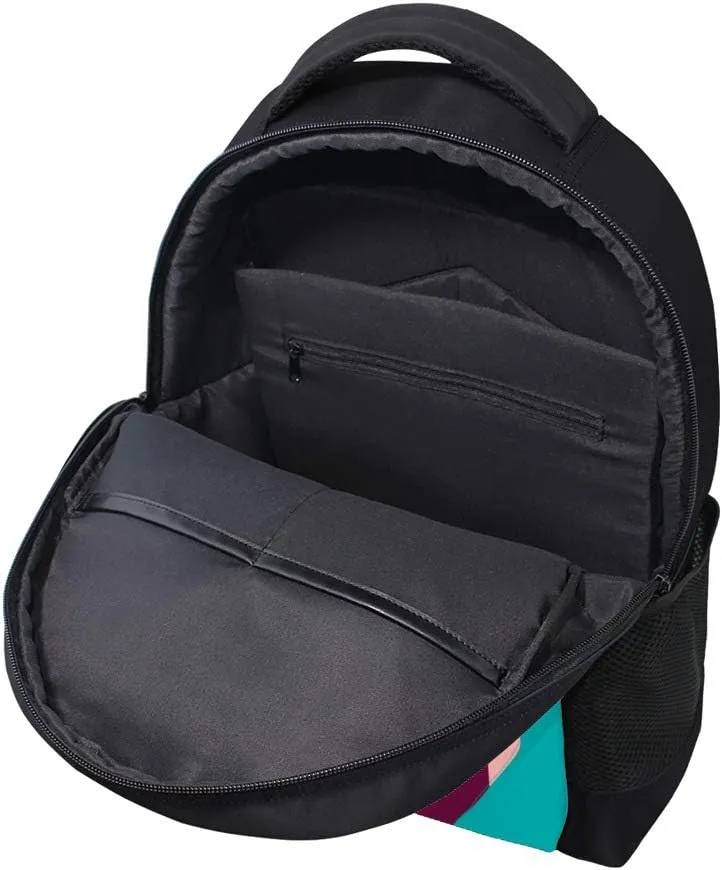 Kuizee Backpack Daypack Colorful Contemporary Abstract Floral Geometric Casual Bags Durable Polyester College School Travel 11×16Inch
