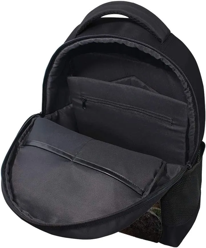 Kuizee School Bag Backpack Daypack ﻿Mysterious Owl Withered Full Moon Book Bag Casual Bags Durable College School Travel Daily 16Inch