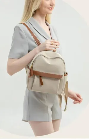 Ladies Essential Mini Shoulder Bag Fashion Casual Small Backpack Travel Shoulder Bag Handbag Purse Mini Travel Backpack Travel Accessories