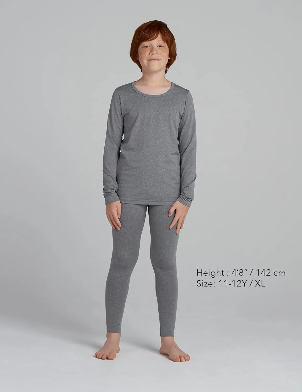 LAPASA Boys Thermal Underwear Set Fleece Lined Long John Base Layer Top & Bottom Ski Winter Extreme Cold B03